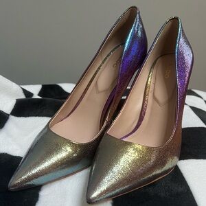 Aldo Heels in Metallic Rainbow Ombré. Size US-8.5 EUR-39 UK-6
